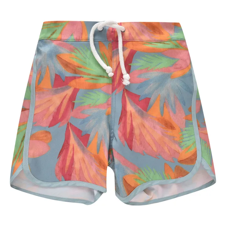 Louise Misha Short de Bain Nylon Recyclé Feuilles Aderi | Orange