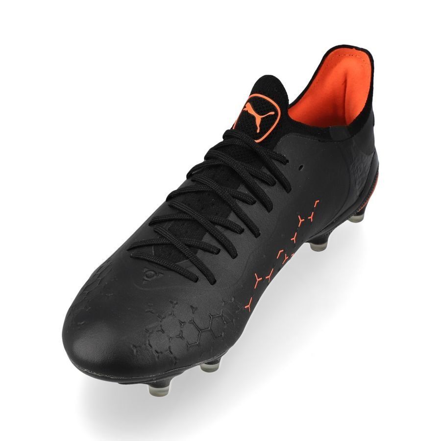 PUMA King Ultimate FG/AG Eclipse - Noir/Argenté/Orange