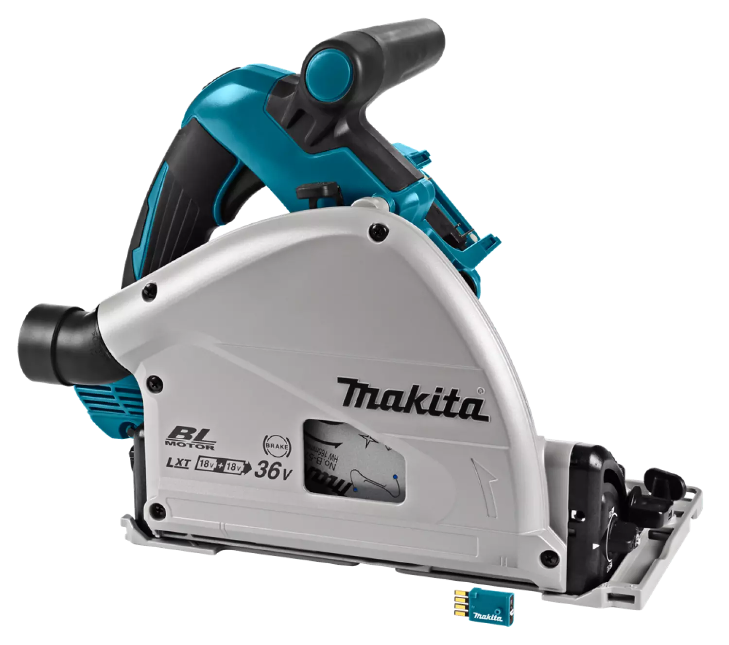 Makita DSP601ZJU 36V (2x 18V) Li-Ion accu invalcirkelzaag body in Mbox (AWS) - 20 x 165mm - koolborstelloos