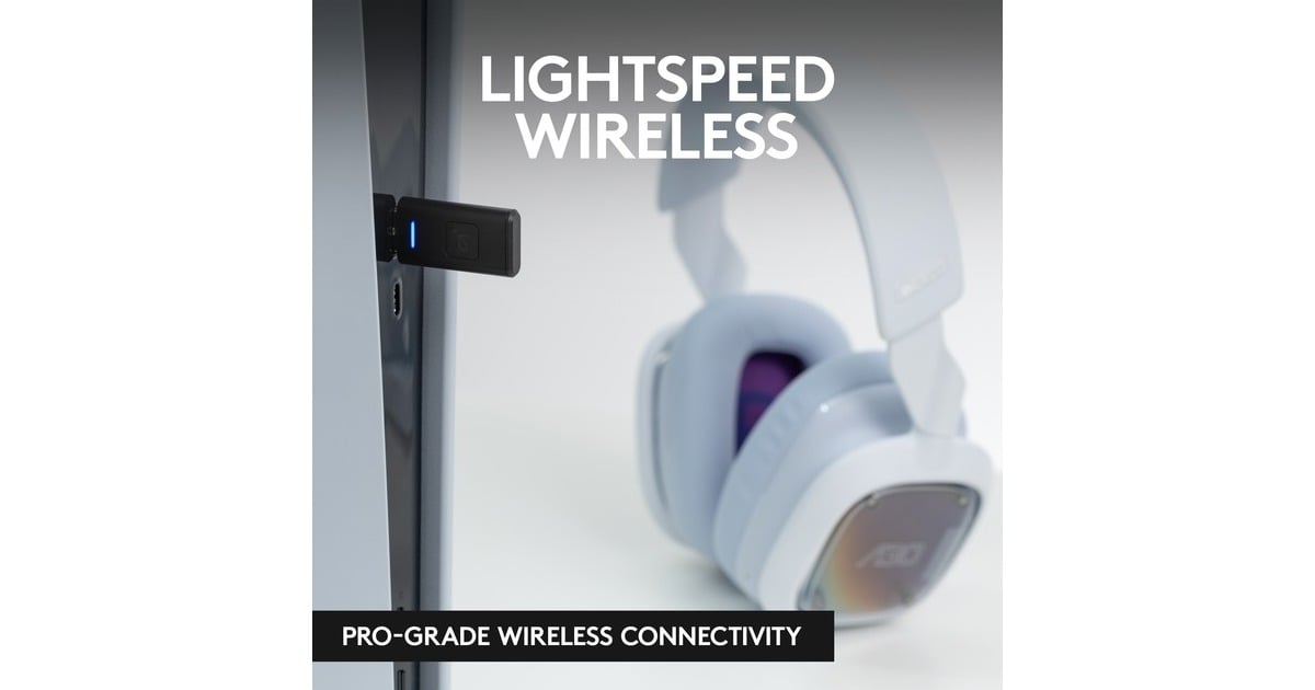 ASTRO GamingA30 LIGHTSPEED Draadloze gaming headset over-ear   (Wit, Xbox Series X|S + Playstation 5, Nintendo Switch, PC, Mobile, iOS, Android)