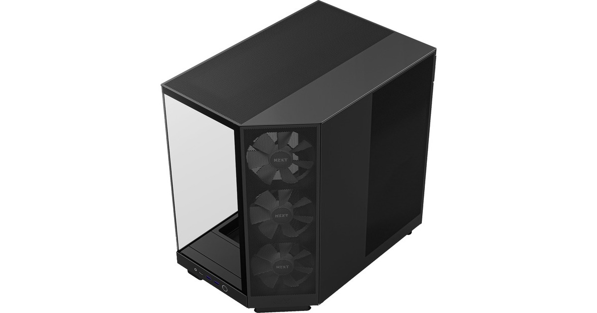 NZXTH6 Flow RGB midi tower behuizing  (Zwart | 2x USB-A | 1x USB-C | RGB | Tempered Glass)