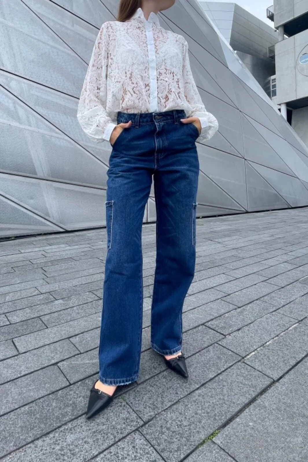 Noella Rory Cargo Jeans 188 dark blue washed