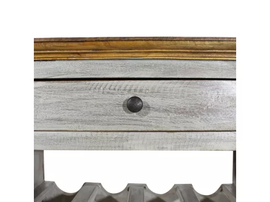 Casier à bouteilles Bois massif de récupération 55 x 23x85
