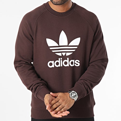 Sweat Crewneck Trefoil II5759 Bordeaux