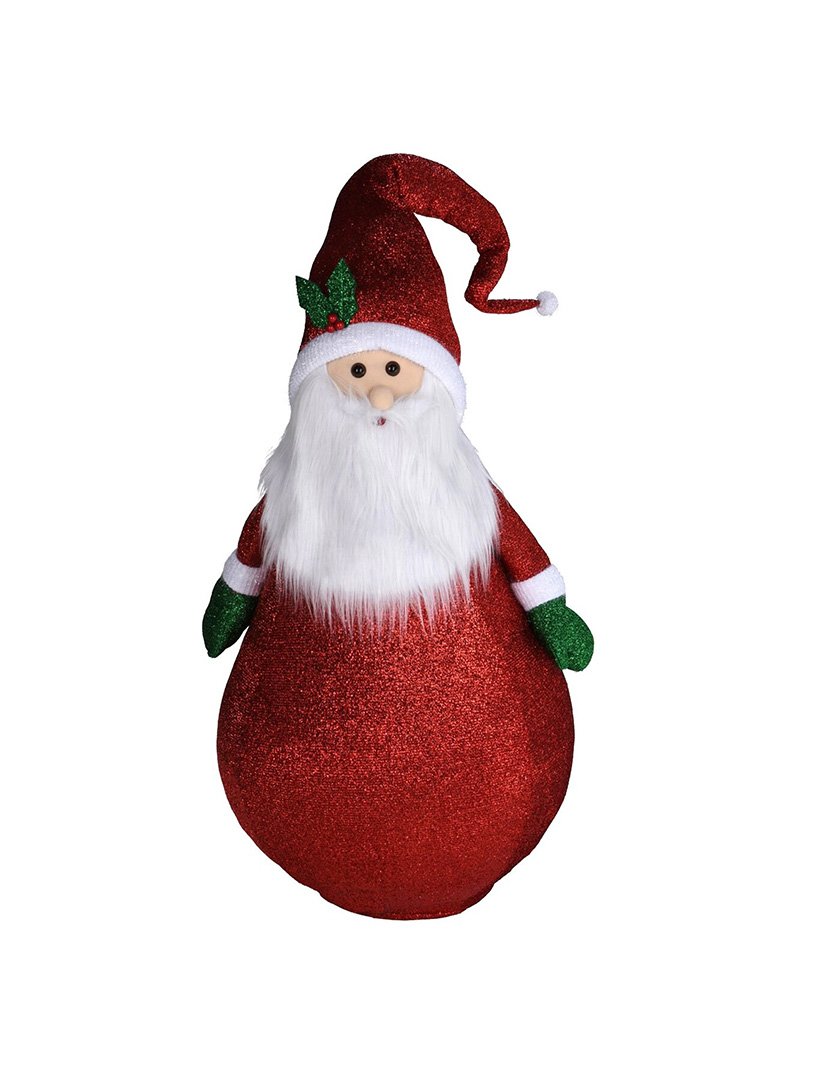 Santa Claus with Foldable Body and LED Lights - height 120cm