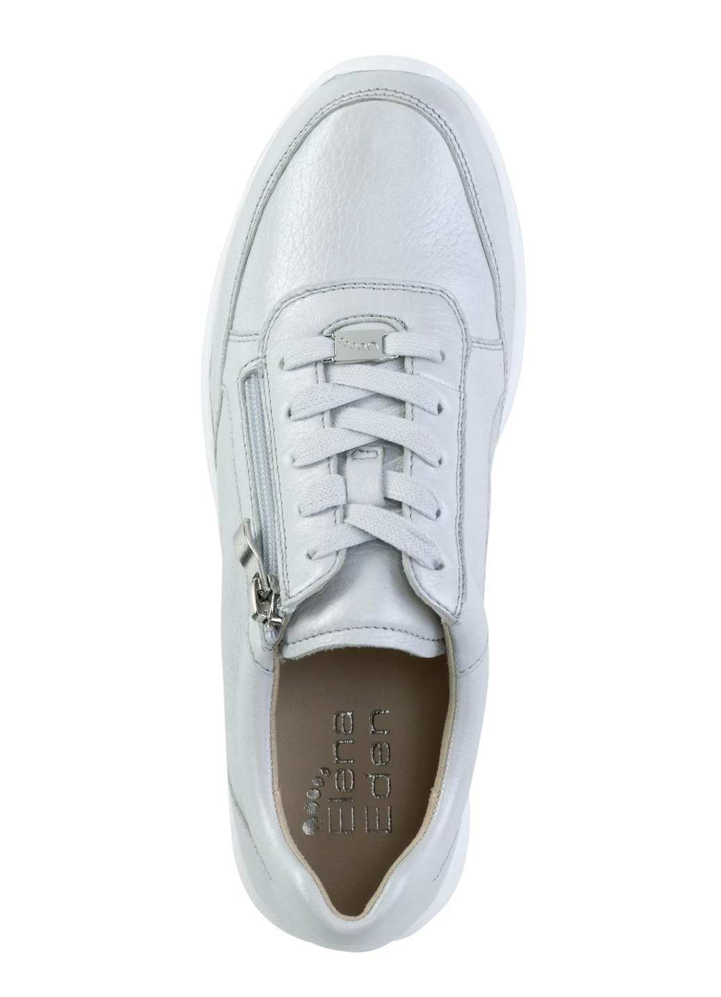 ELENA EDEN Sneaker aus zart schimmerndem, genarbtem Hirsch-Nappaleder