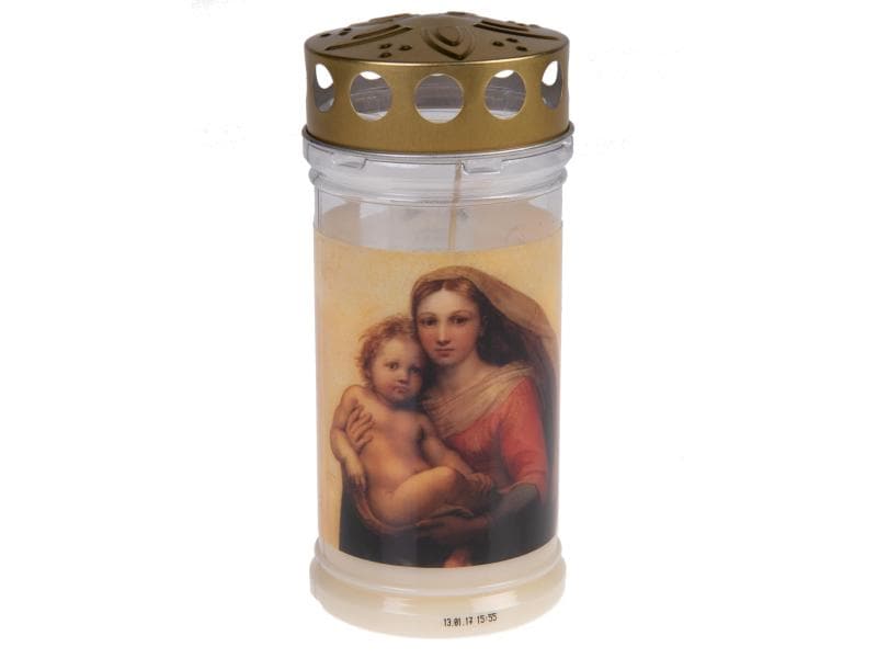 Herzog Kerzen AG Grabkerze Memoriam Ø 7 cm Madonna Grablicht mit Madonna