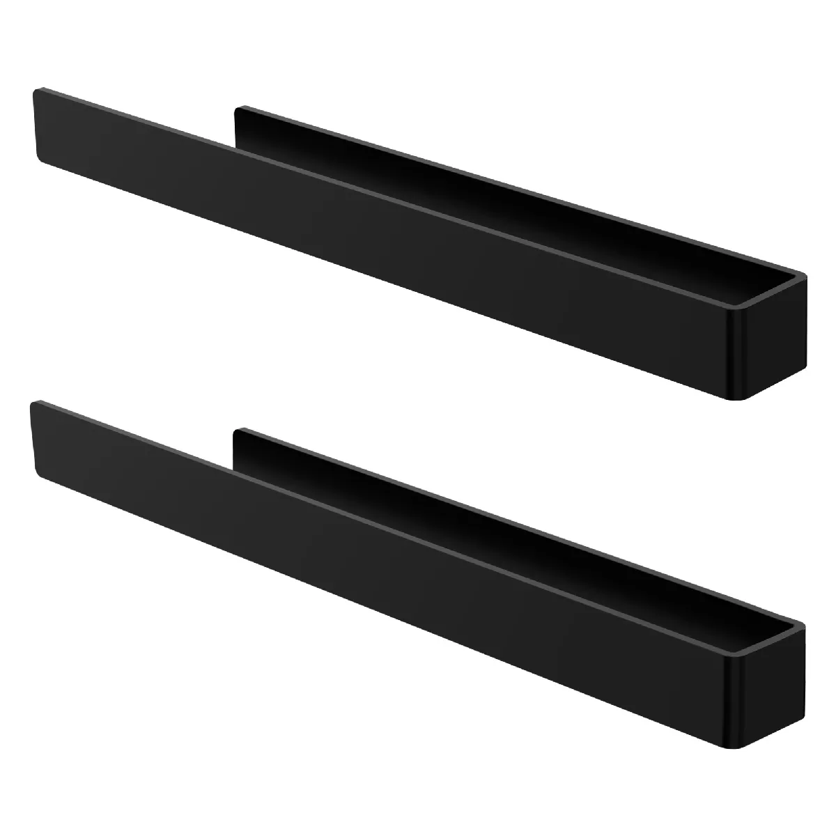 ML-Design 2x Porte-serviette aluminium - Noir