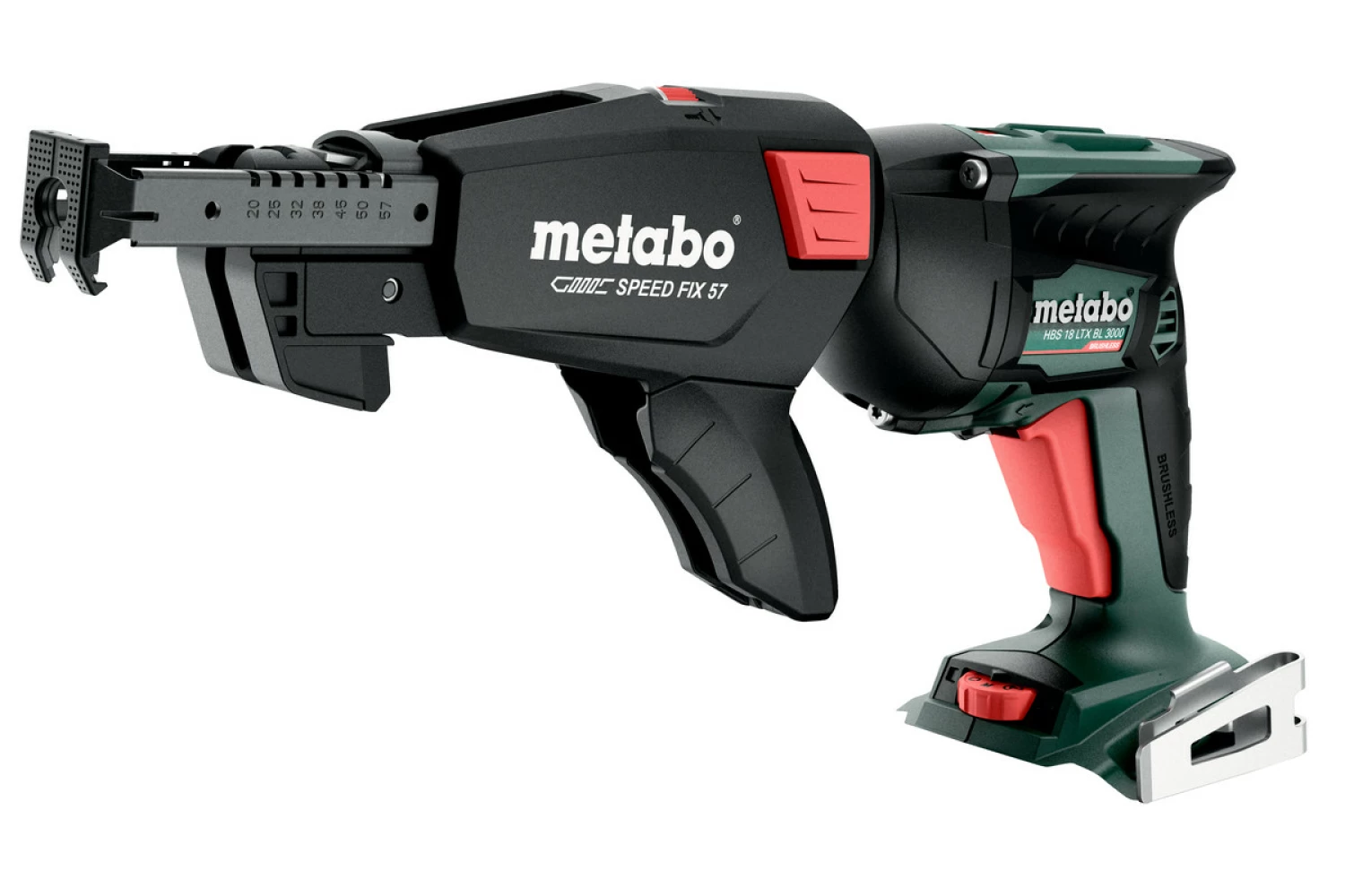 Metabo HBS 18 LTX BL 3000 18V LiHD accu bandschroefmachine body incl. opzetstuk in MetaBox - 10Nm