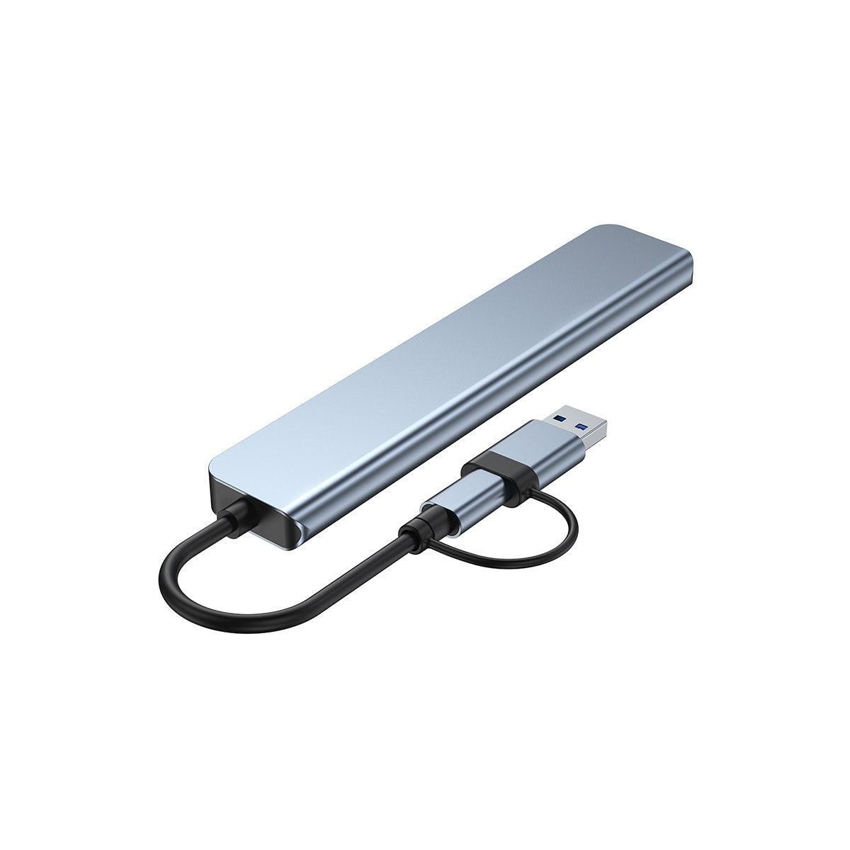 NÖRDIC USB Hub 8 porter 3xUSB-A 2.0 1xUSB-A 3.0 1xUSB-C 3.1 1xSD 1xmicroSD 1xAudio