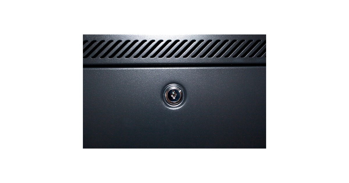 DSI12U wandkast (kantelbaar) met glazen deur - DS6612-DOUBLE server rack  (Zwart, 600 x 600 x 635mm)