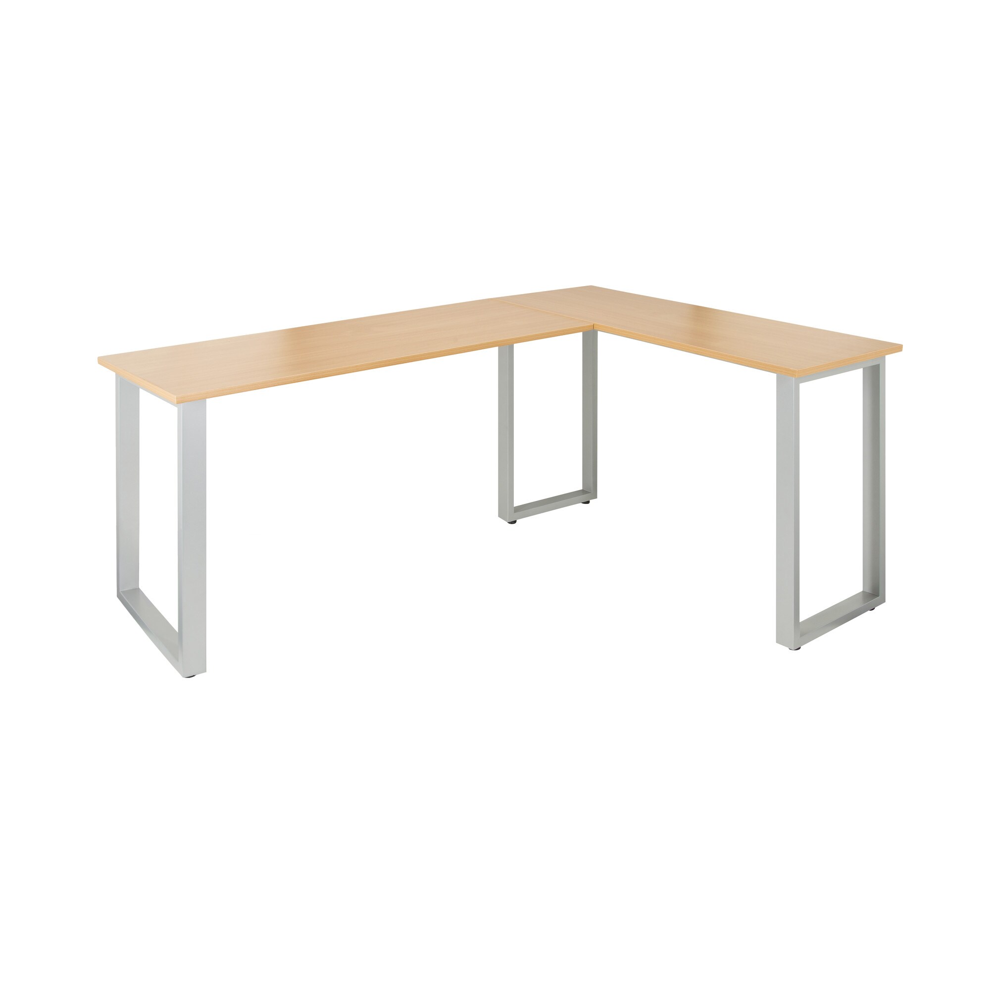 Eckschreibtisch WORKSPACE BASIC I Melaminharzbeschichtete Spanplatte, Gestell pulverbeschichteter Stahl hjh OFFICE