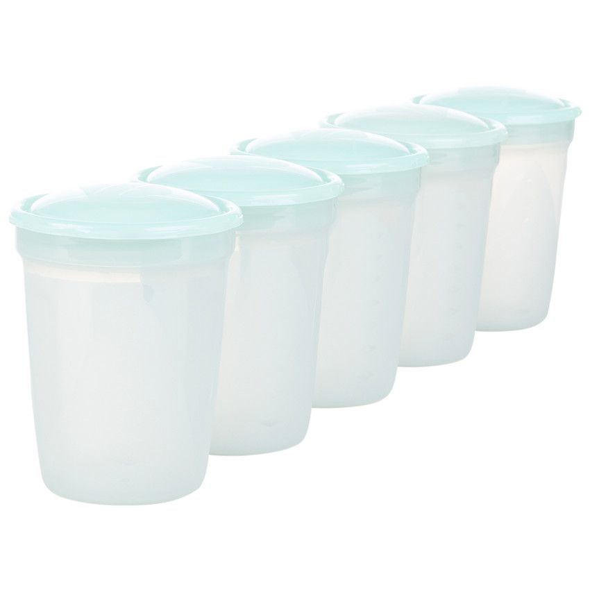 Lot de 5 pots de conservation de 200ml - Ecru