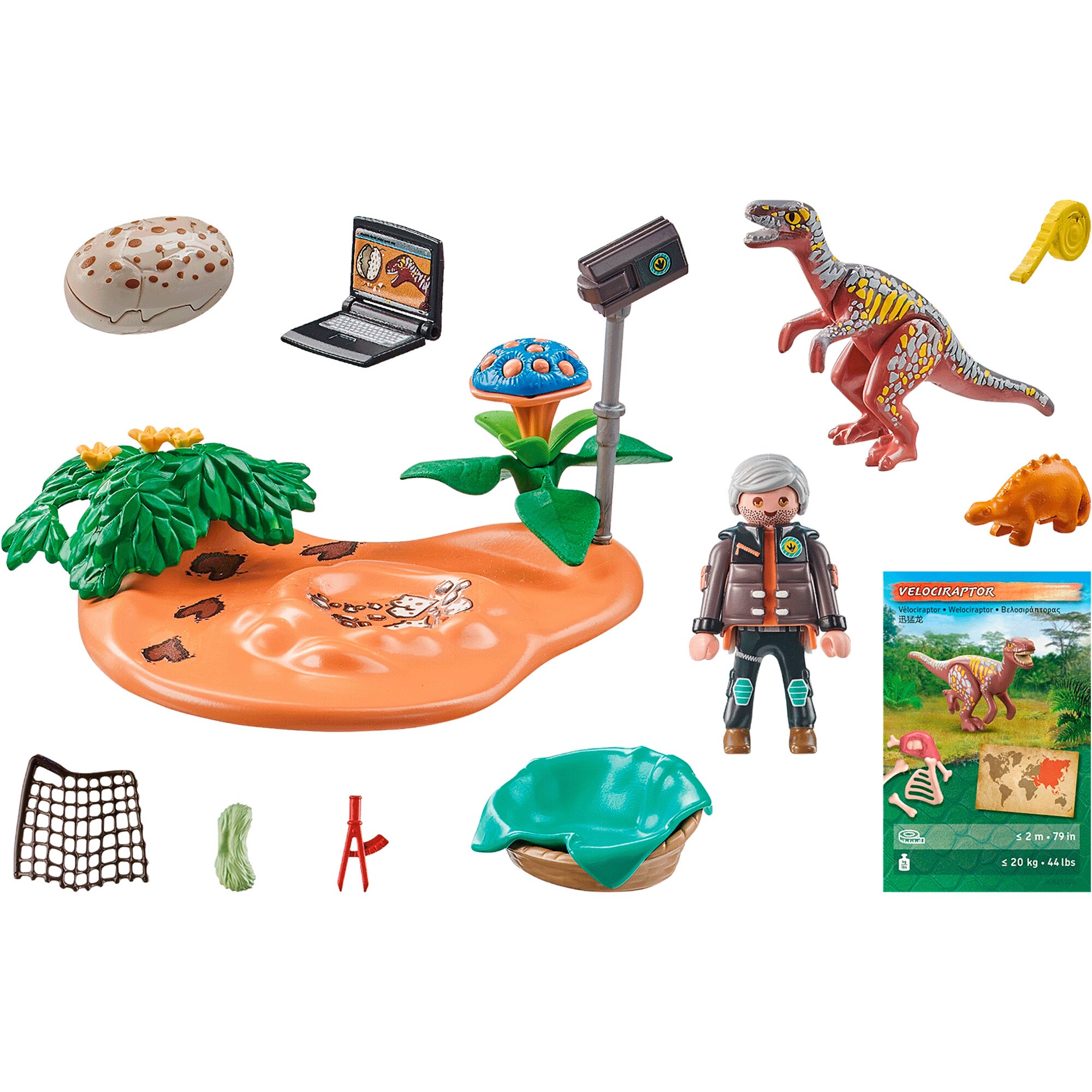 PLAYMOBIL Konstruktionsspielzeug Dinos Stegosaurusnest mit Eierdieb