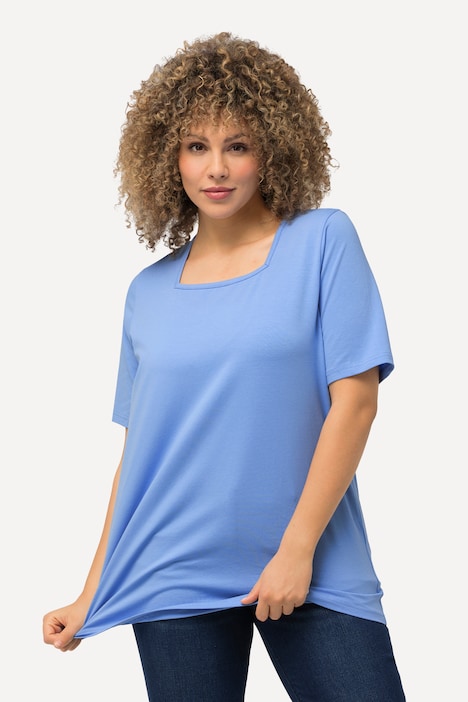 T-Shirt, A-Linie, Carree-Ausschnitt, Halbarm