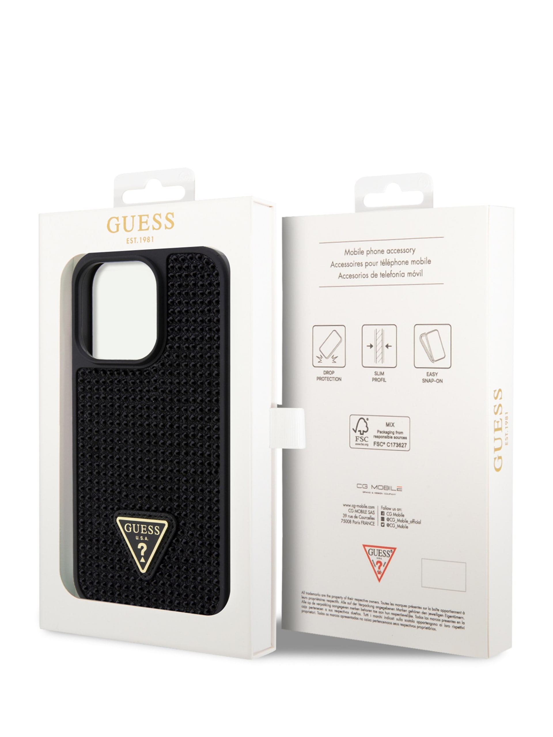 Capa para iPhone 15 Pro com strass