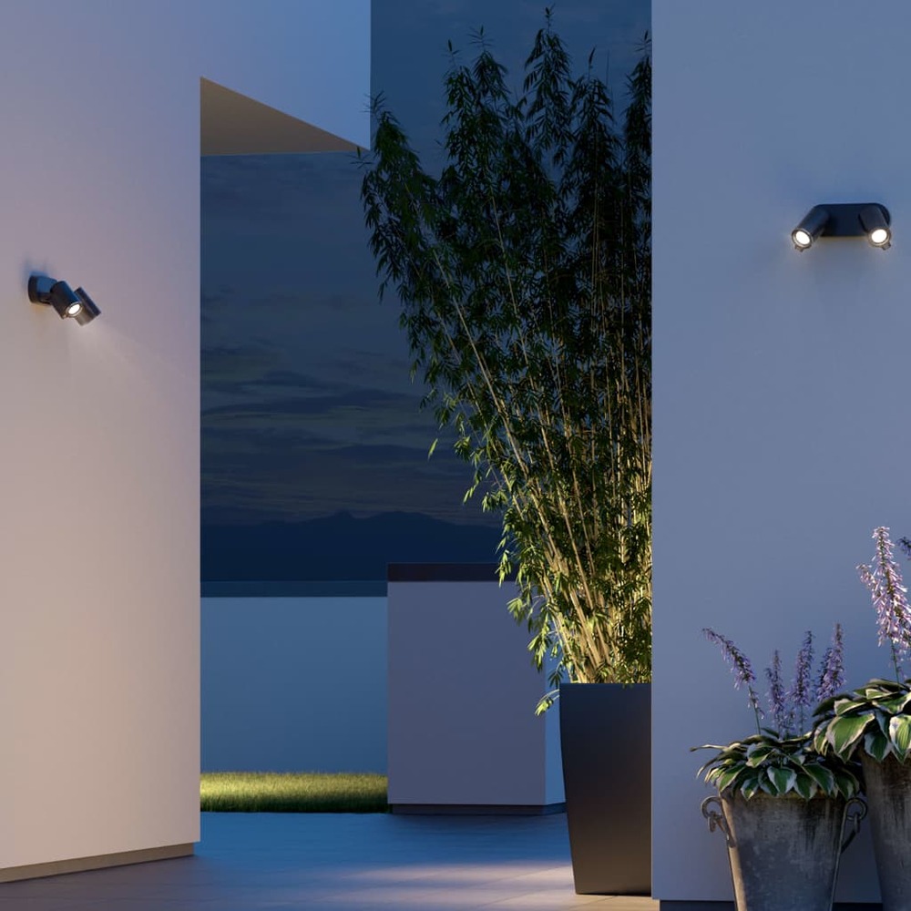 Projecteur d'extérieur à capteur spot duo sensor noir
