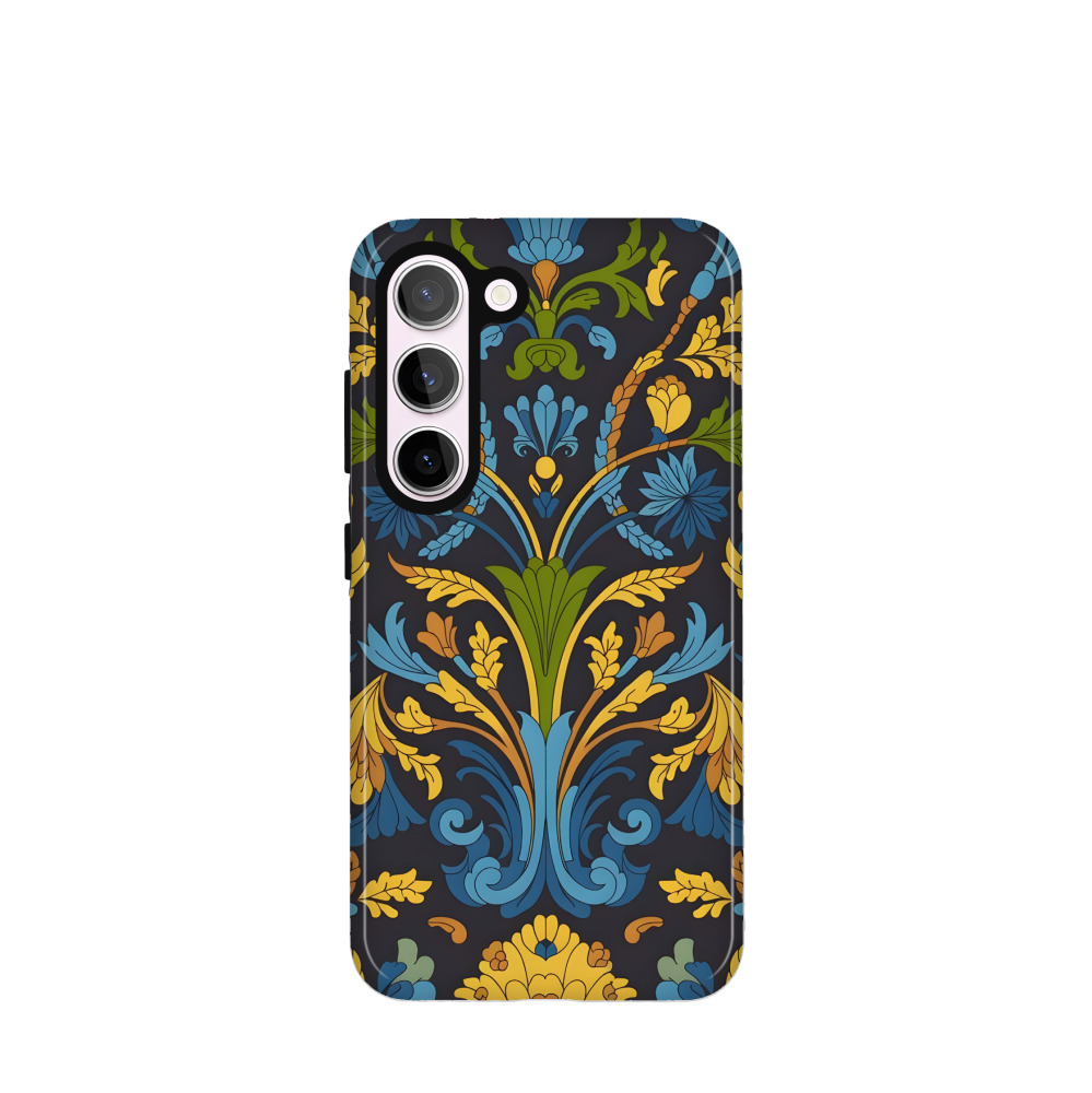 Samsung Galaxy S23 5G Hybrid (Kunststoff / Gummi) Hülle Majolika Harmonie - Gelb