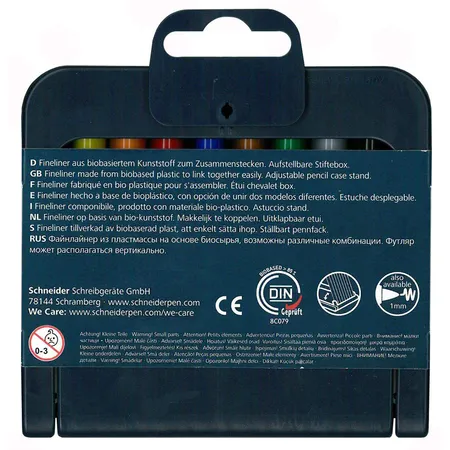 Schneider Fineliner Link-It, 0,4 mm, 8er-Stiftebox