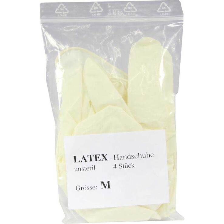 Handschuhe Einmal Latex unsteril mittel, 4 St