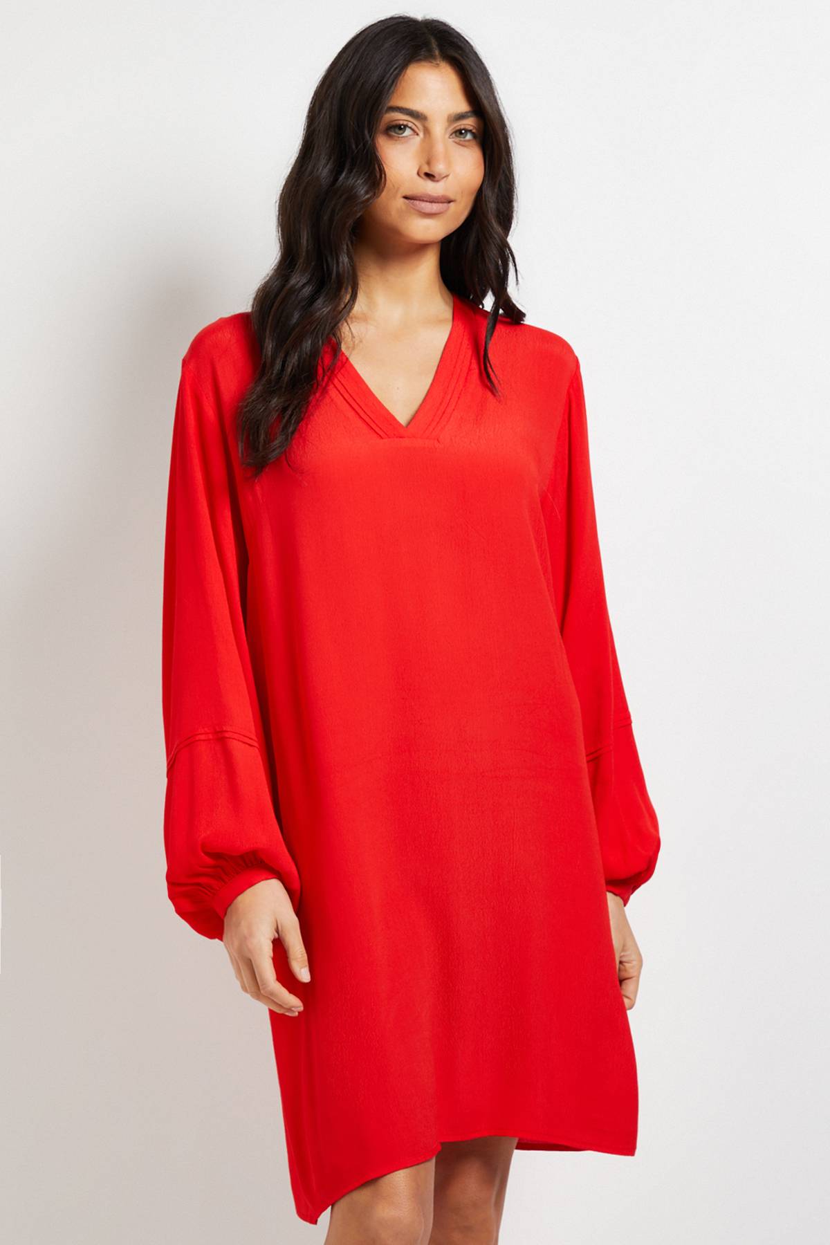Wallis Robe Droite Sans Col en Viscose avec Détails de Coutures