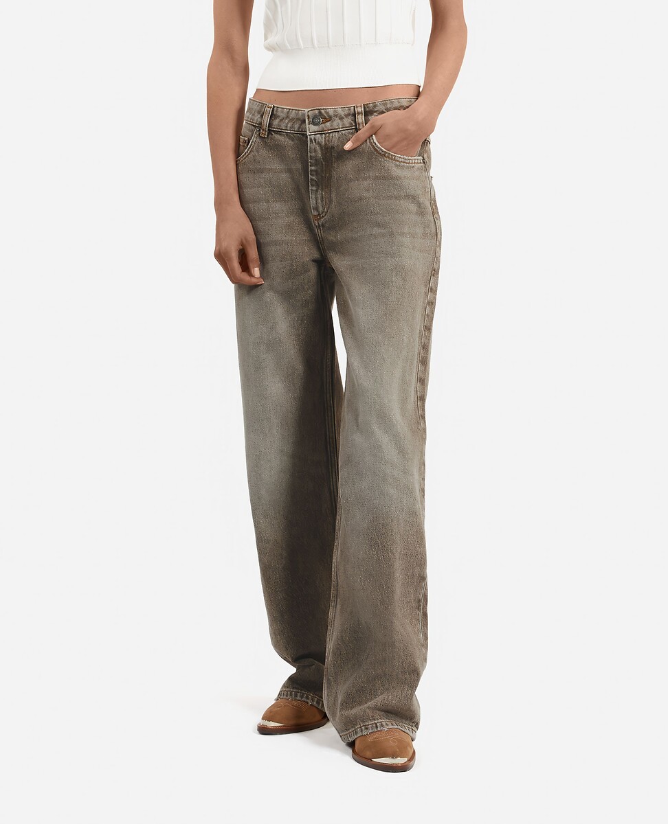 THE KOOPLES<br>Calça jeans reta em denim