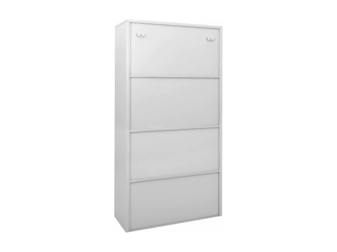 Armoire à bureau porte coulissante Gris clair 90x40x180cm Acier