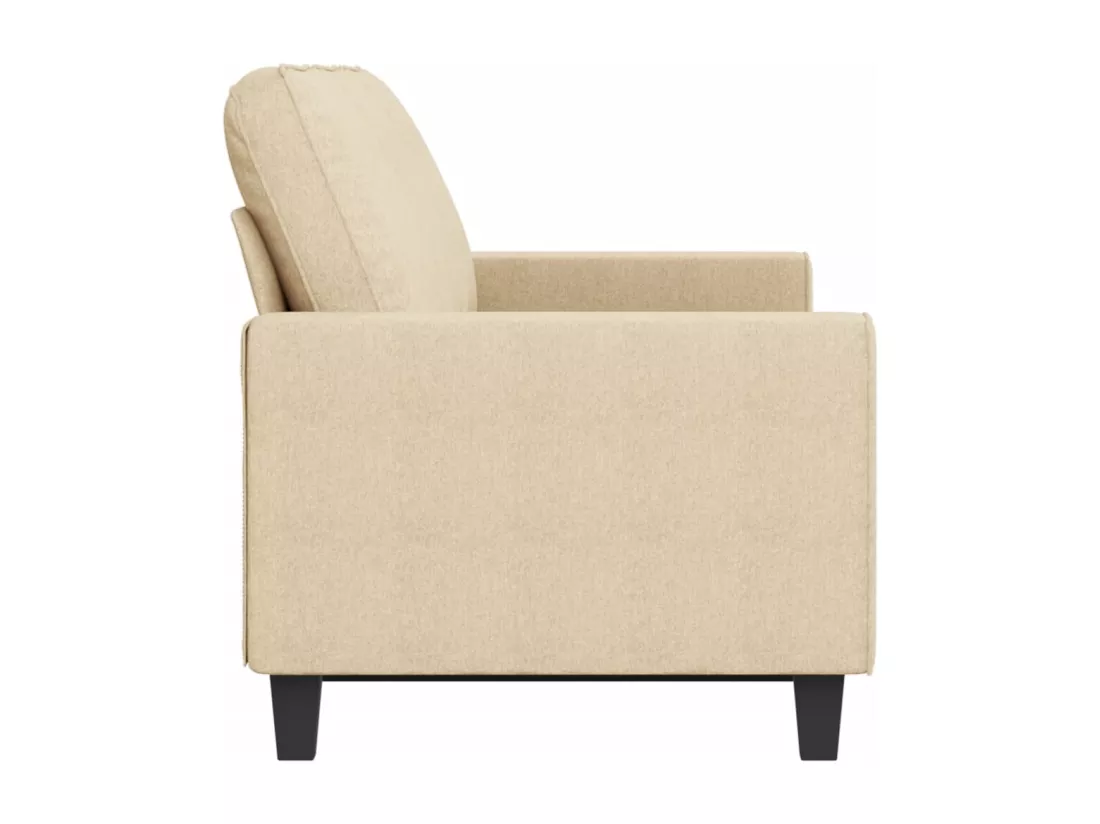 Canapé à 3 places Crème 180 cm Tissu