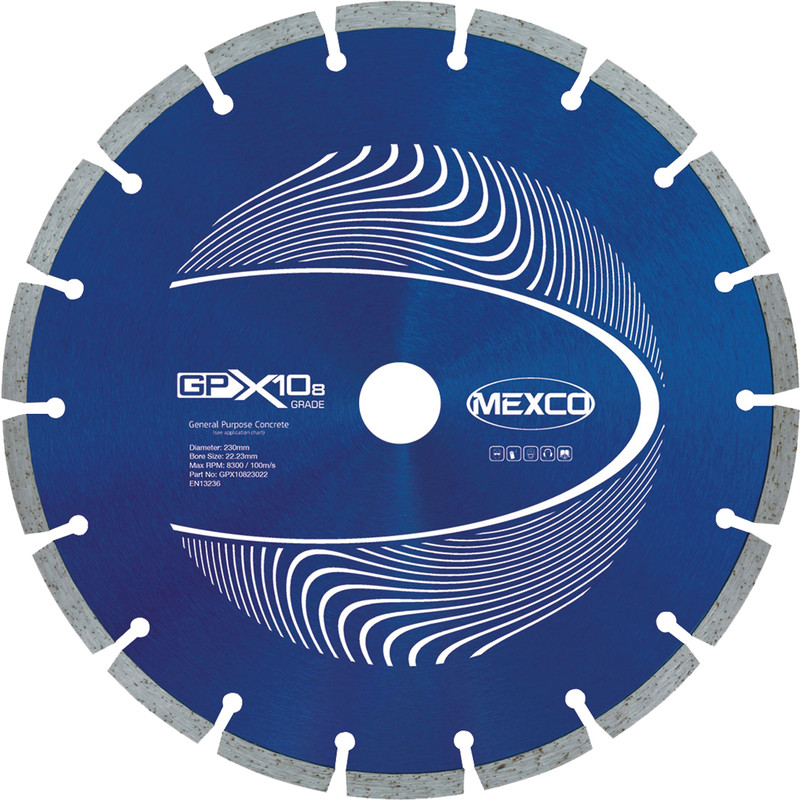 Mexco diamantschijf universeel 230x22,2x2,0mm