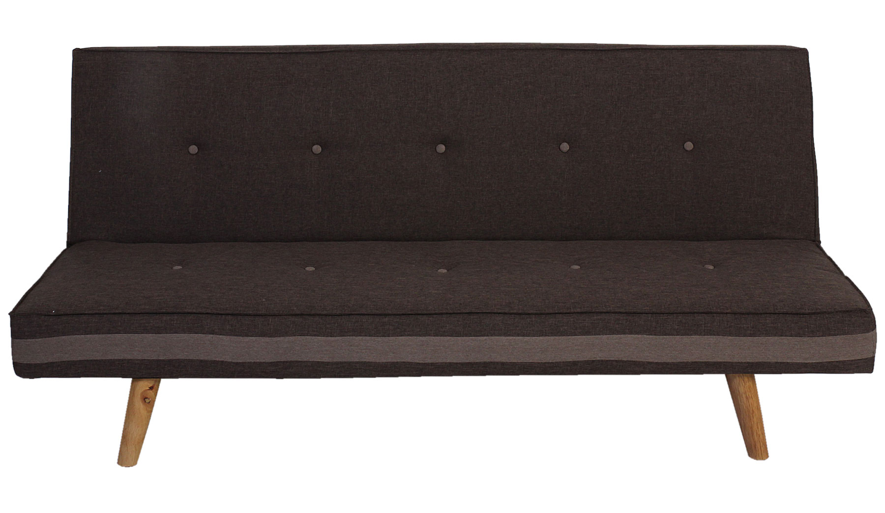 3er-Sofa Ninove, Couch Schlafsofa Gästebett Bettsofa 177cm ~ Textil, braun