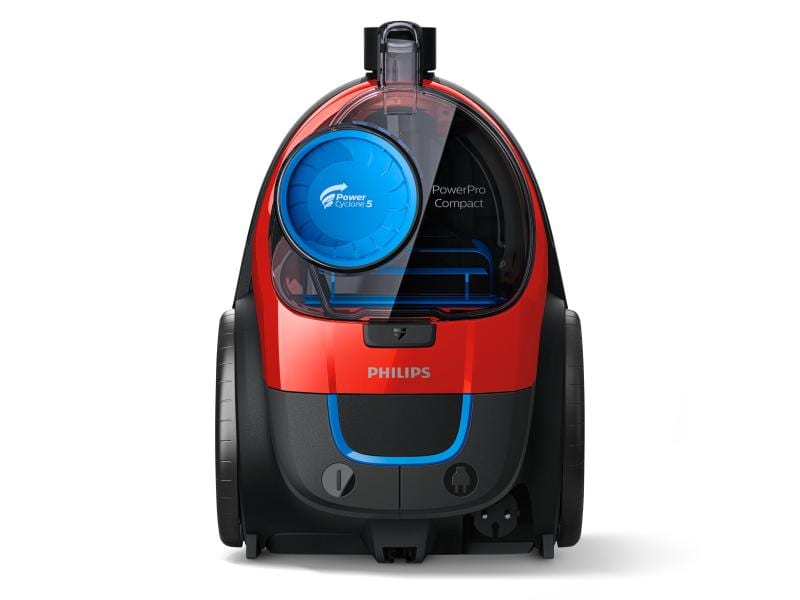 Philips Bodenstaubsauger PowerPro Compact Rot Beutelloser Staubsauger