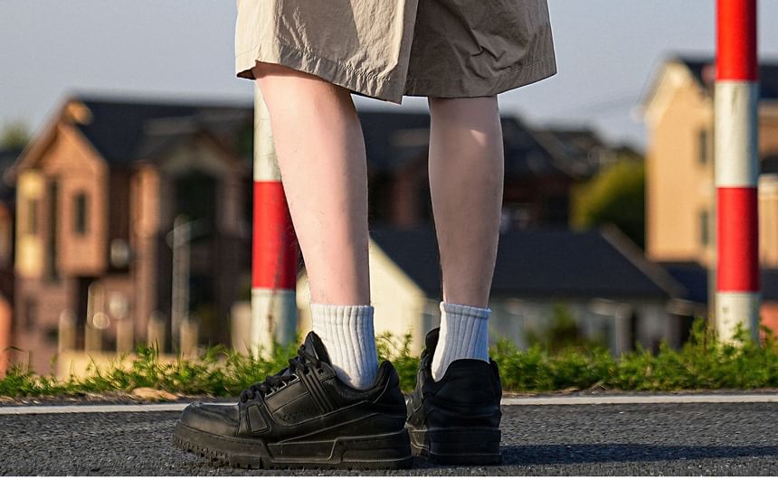Urtishia - Effen cargoshorts met trekkoordtaille