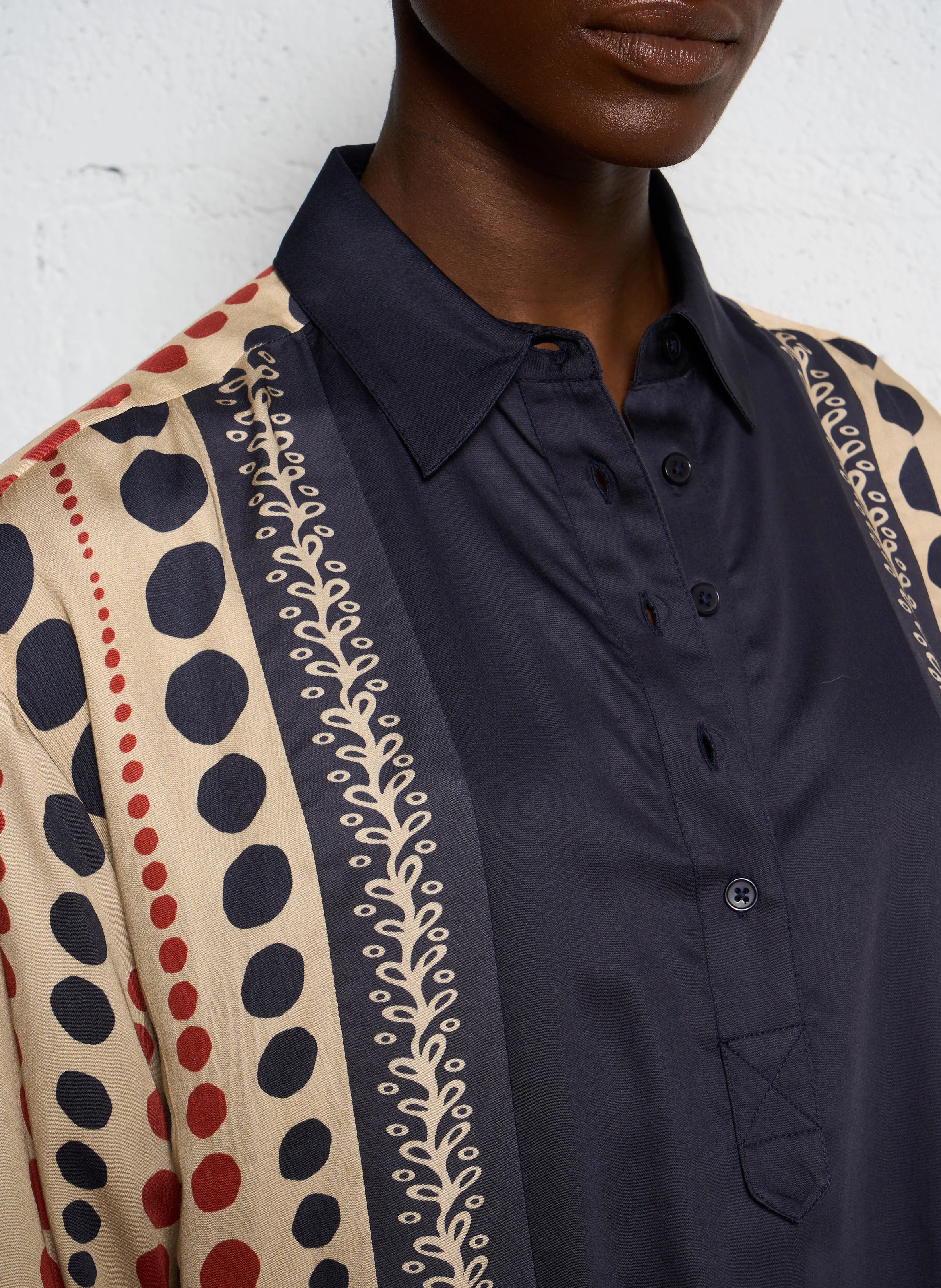 AURELIE - Blouse ample imprimée | Marron