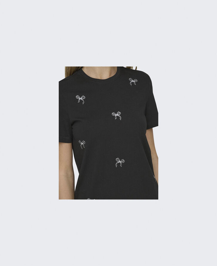 ONLY ONLKITA LIFE REG S/S BOW TOP BOX JR Black/ribbons