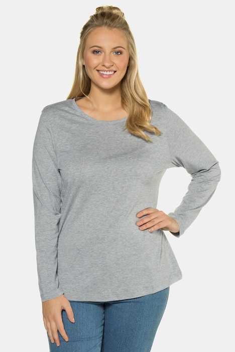 Shirt, Slim, Rundhalsausschnitt, Langarm