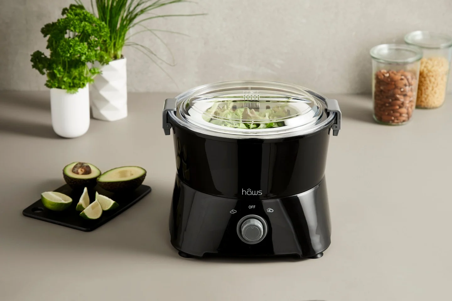 Hâws - Elektrisk Kartoffelskræller og Salat Spinner 85W