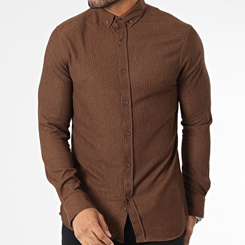 Chemise Manches Longues Marron