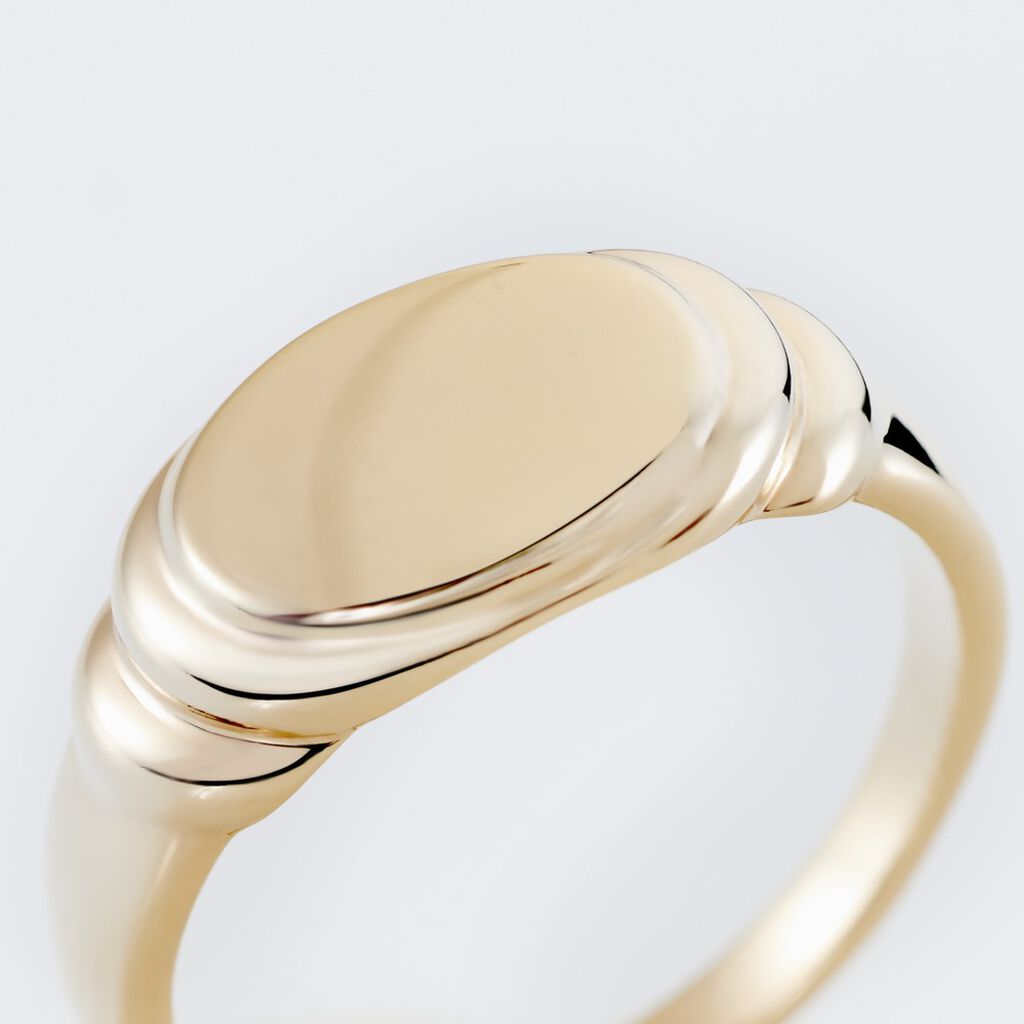 Chevalière Plaqué Or Jaune Eliseo