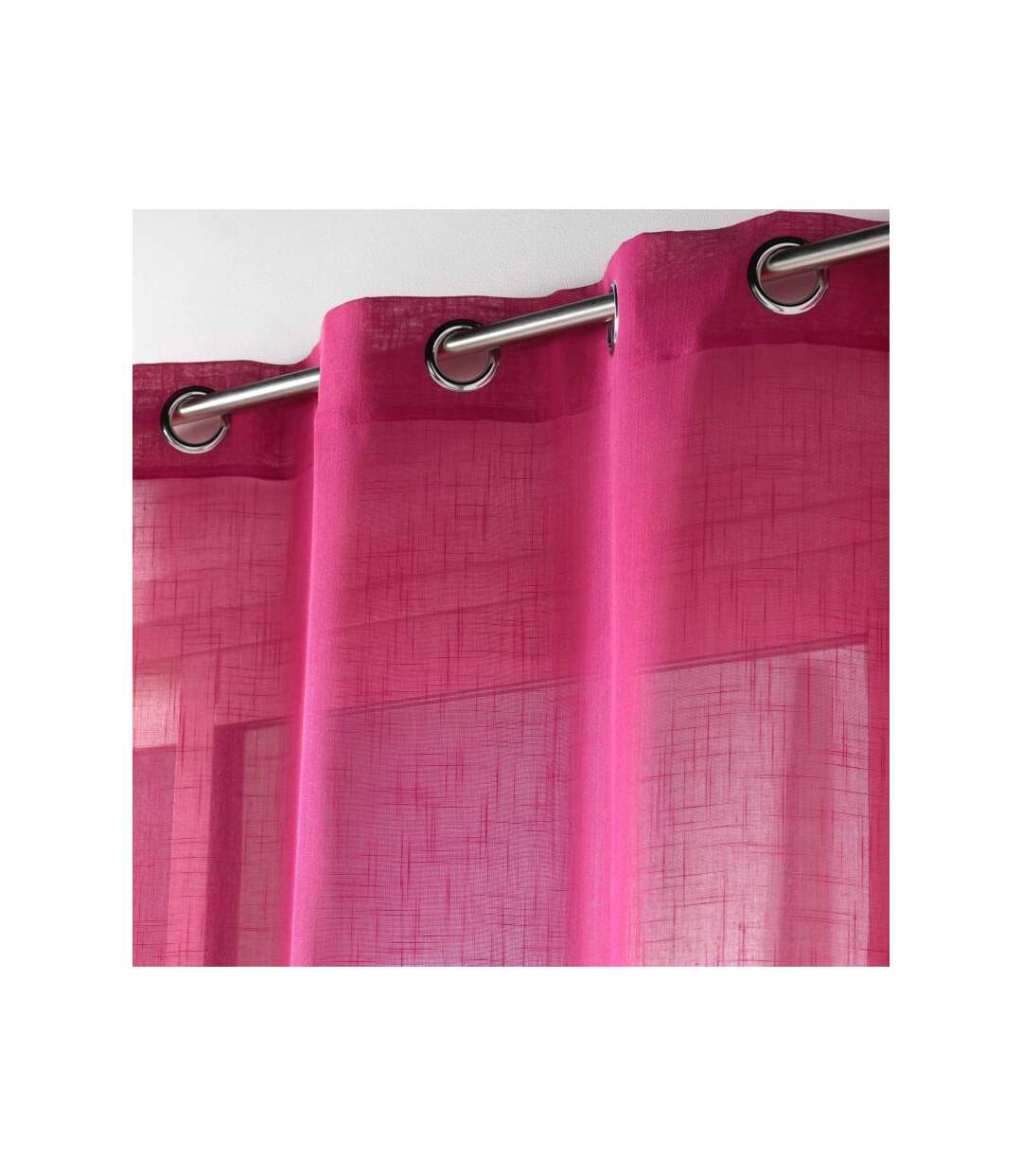 Rideau Voilage à Œillets Zazy 140x240cm Fuchsia