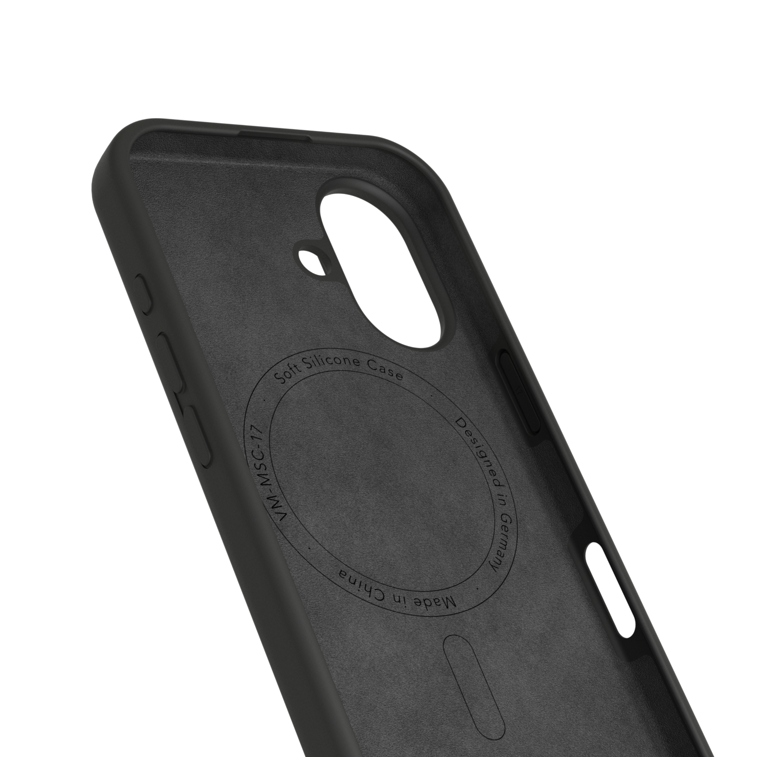 iPhone 17 MagSafe Soft Silicone Hülle Case Recycled (MSC00093) - Schwarz