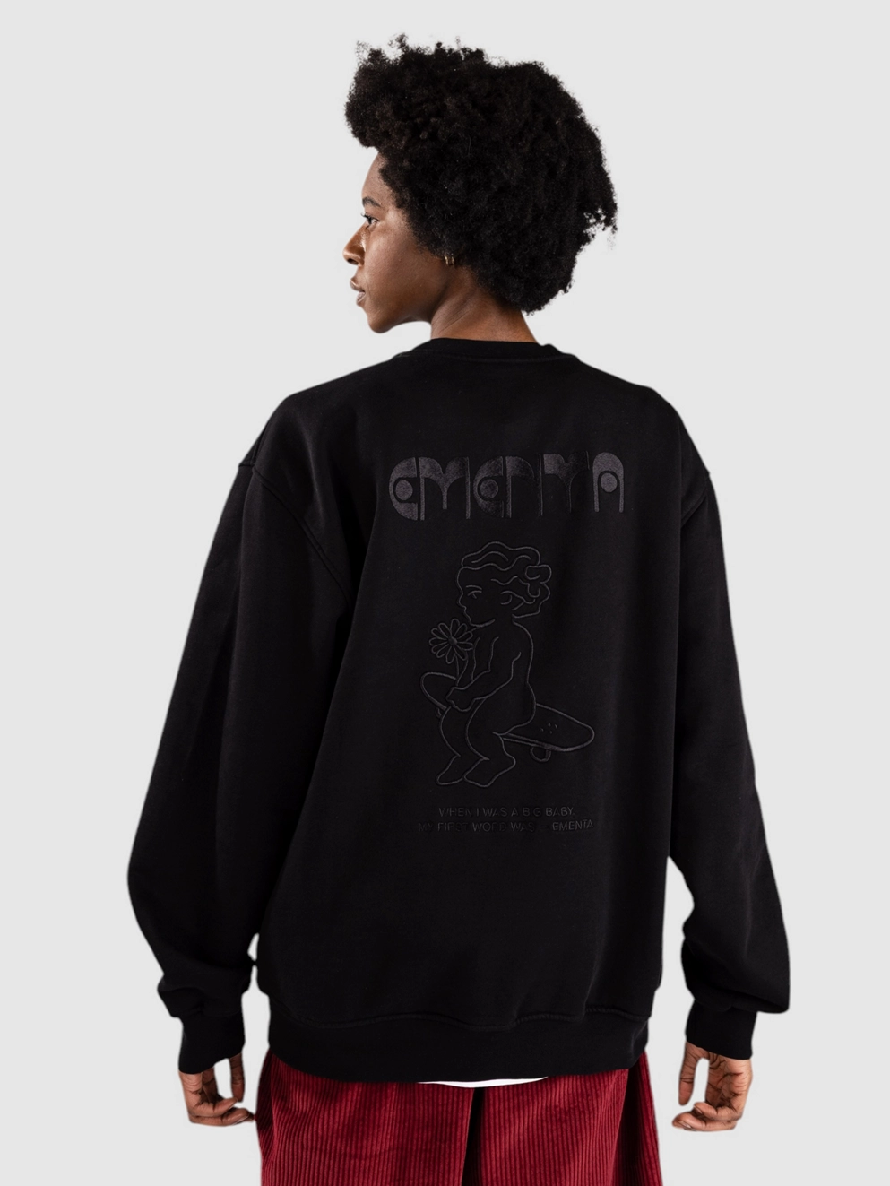 Ementa SB First Word Crew Sweater black