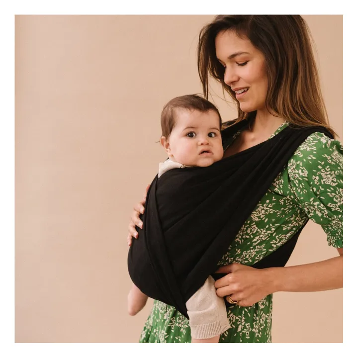 Studio Romeo Porte-bébé Black en coton bio | Noir