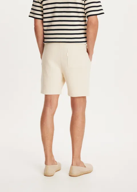Waffle korte broek off-white (ECRU)