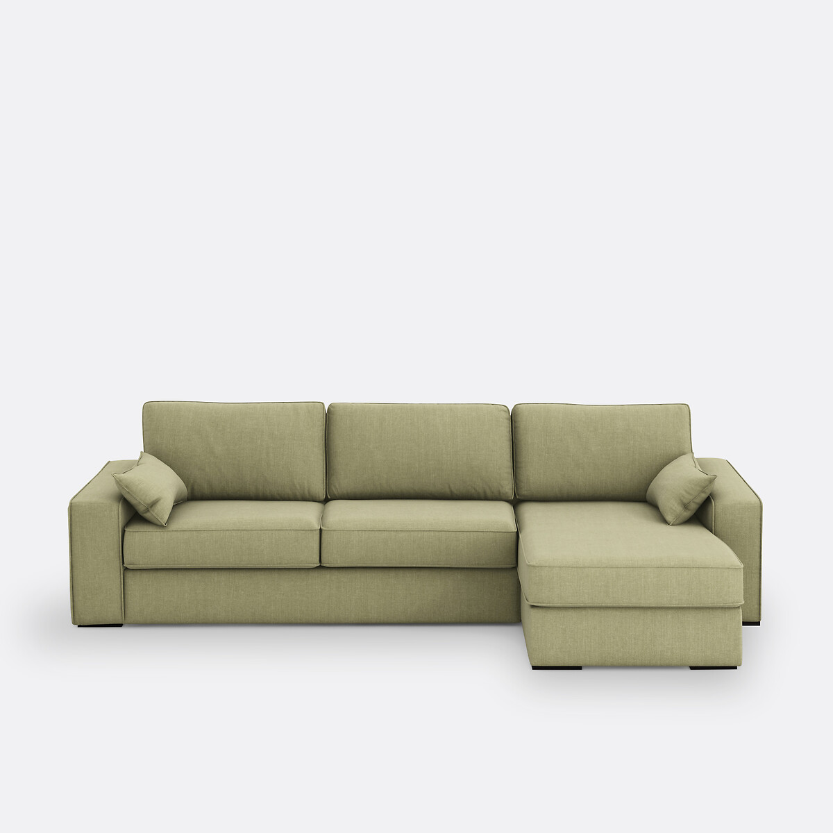 LA REDOUTE INTERIEURS<br>Sofá cama de canto, algodão/linho, Bultex, Cécilia