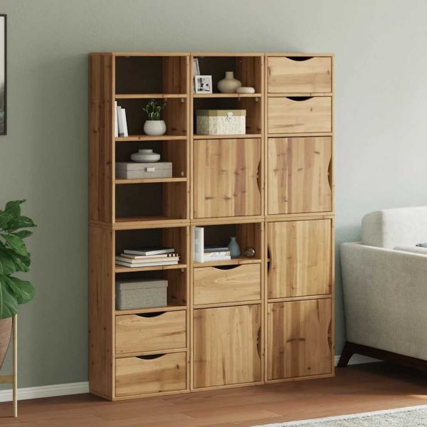 vidaXL Móveis de Apoio 6 Peças Odda 40x24x79 cm Pinho de Madeira Maciça - 355561379