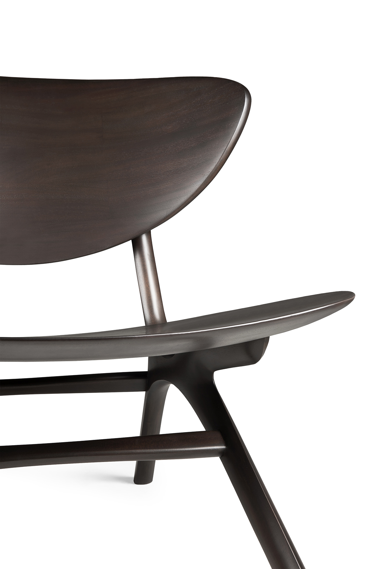Eye lounge chair - donker mahonie