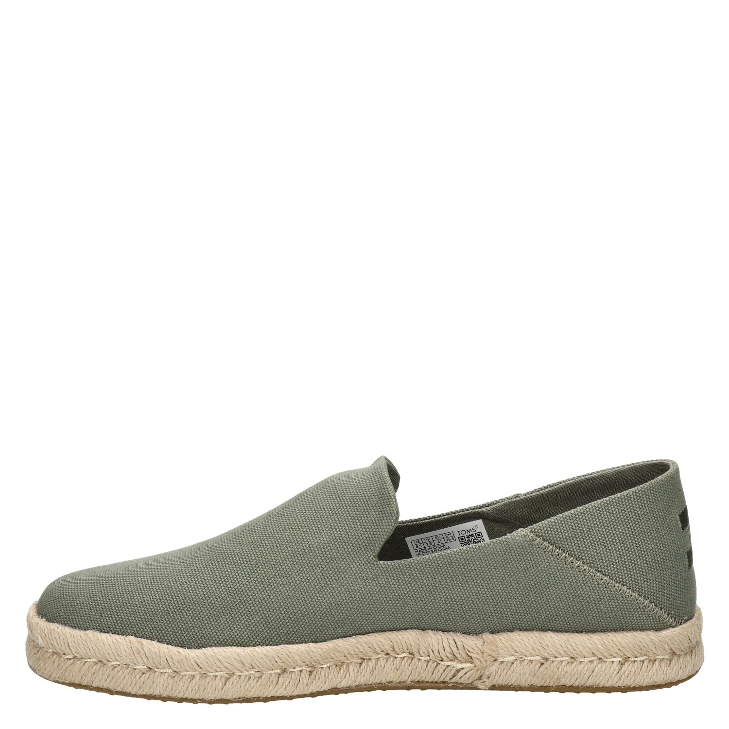 Santiago heren espadrille Toms Groen
