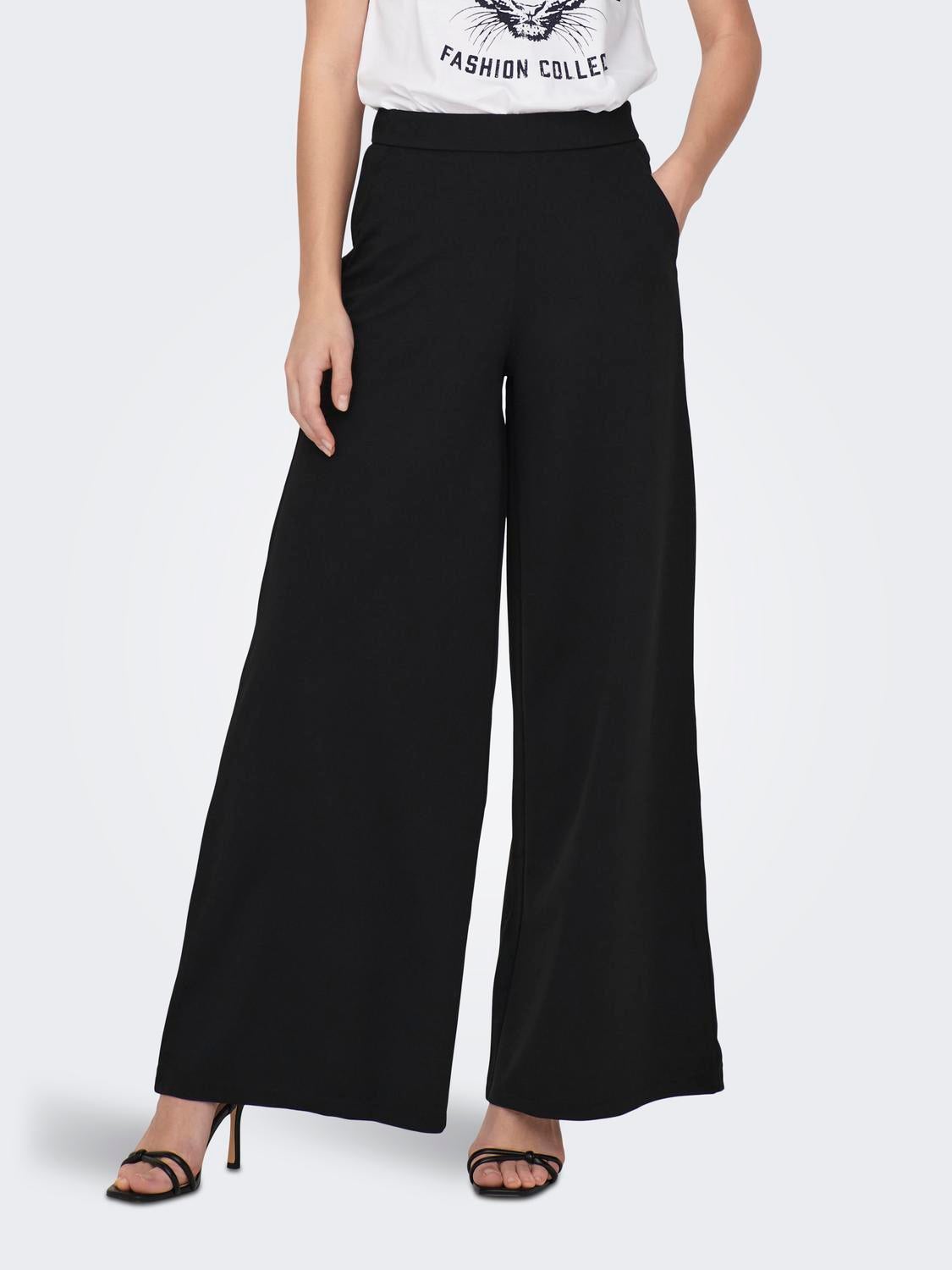 JDYTANJA Ausgestellt Hose mit weitem Beinschnitt Black