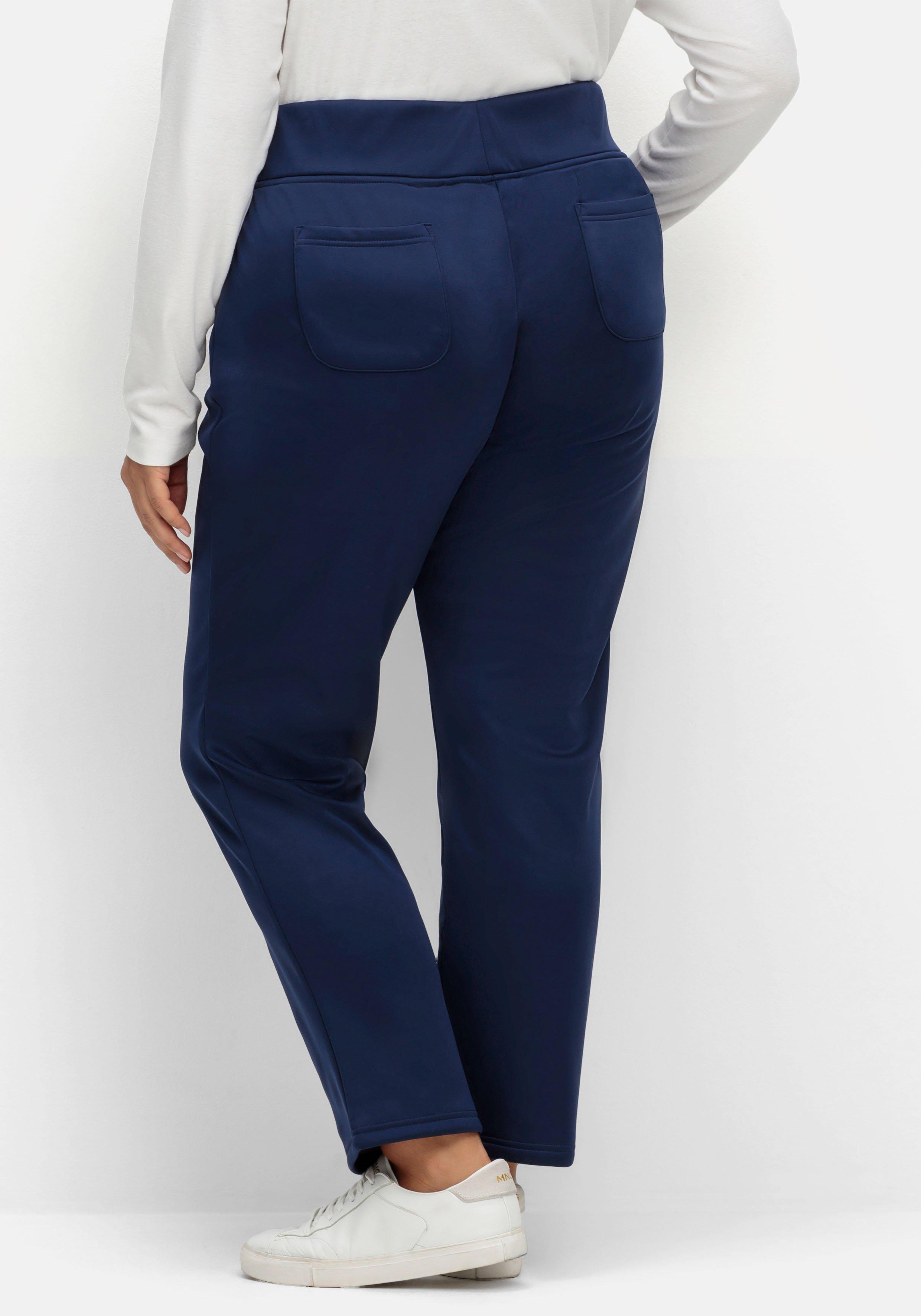 Leicht glänzende Schlupfhose mit Fleece-Innenseite