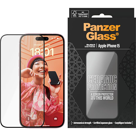 PanzerGlass Ceramic Protection iPhone15 UWF WA